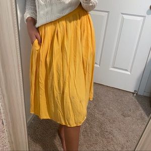 Yellow midi skirt
